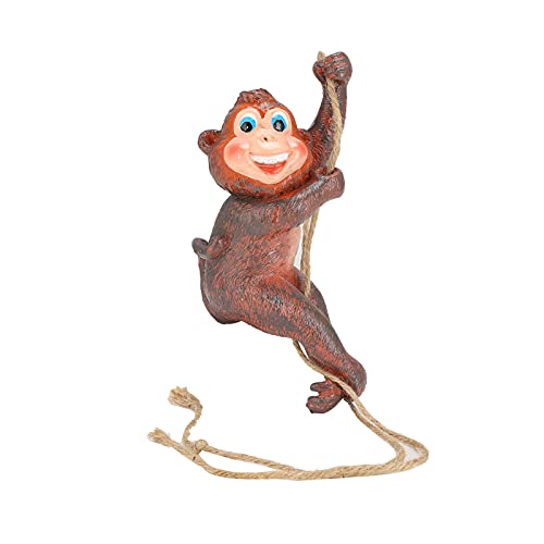 Harz Tier Ornament Affen geformte hängende Schaukel Dekoration für Hausgarten von ZykoXental
