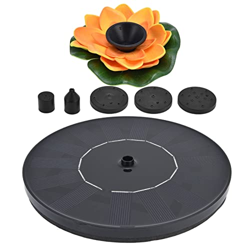 Lotus Solar Brunnen Wasserpumpe umweltfreundliche mini Solar angetriebene Wasser für Vogelbäder Gartenpool Outdoor (Lotus 1) von ZykoXental