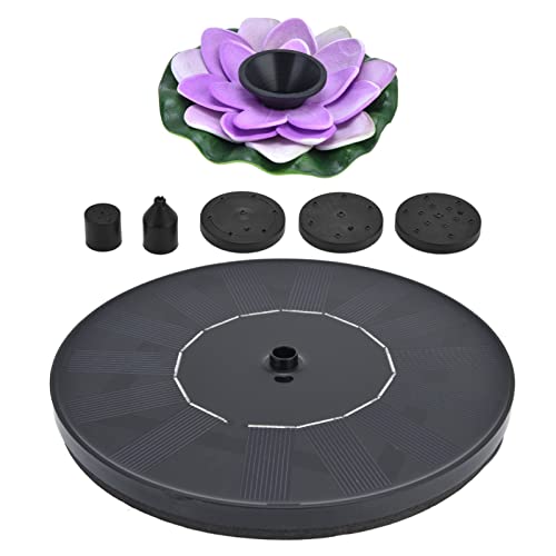 Lotus Solar Brunnen Wasserpumpe umweltfreundliche mini Solar angetriebene Wasser für Vogelbäder Gartenpool Outdoor (Lotus 3) von ZykoXental