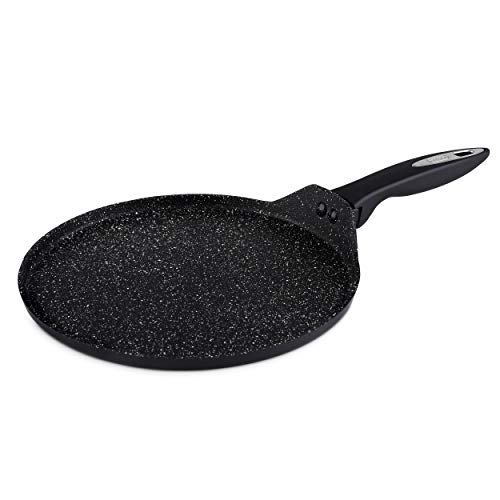 Zyliss E980130 Ultimate Crepepfanne/Pfannkuchenpfanne Antihaftbeschichtung, 25cm, Geschmiedetes Aluminium, Schwarz, Geeignet für alle Kochfelder/Spülmaschinenfest, 10 Jahre Antihaftgarantie von Zyliss