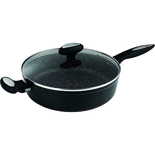 Zyliss E980069 Ultimate Sautépfanne mit Deckel Antihaftbeschichtung, 28cm, Geschmiedetes Aluminium, Schwarz, Geeignet für alle Kochfelder/Spülmaschinenfest, 10 Jahre Antihaftgarantie von Zyliss