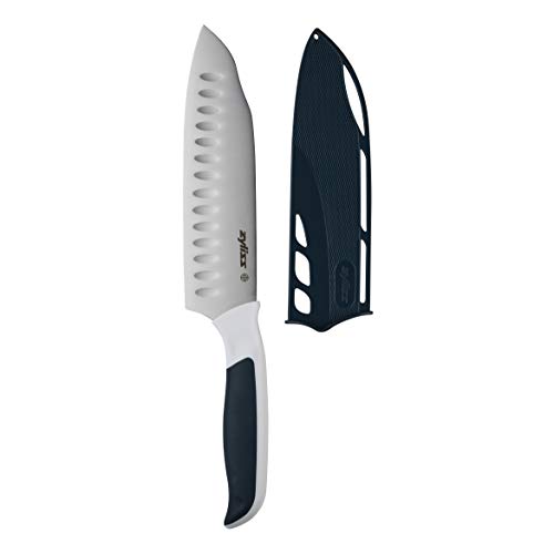 Zyliss E920212 Comfort Santoku Messer, Japanischer Edelstahl, Dunkelgrauer/weißer Griff, Küchenmesser, Spülmaschinenfest, 5 Jahre Garantie von Zyliss
