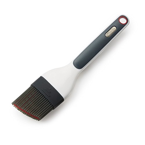 Zyliss E980091U Silicone Backpinsel – ideal für Grill, Gebäck, Öl und Kochpinsel zum Backen von Saucen – Marinadenpinsel – hitzebeständig, abnehmbarer Silikonkopf – klein, Silikon, Weiß von Zyliss