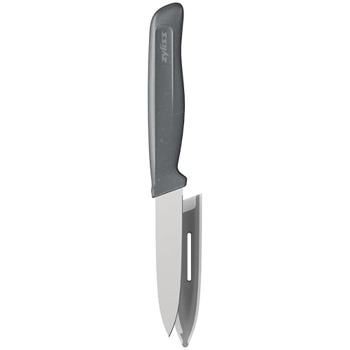 Zyliss Gemüsemesser, 9 cm-3,5 Zoll, scharfer deutscher Edelstahl mit nachhaltigem, rutschfestem Griff aus Weizenstroh, Schutzhülle, professionelles Küchenmesser-Gemüsemesser, spülmaschinenfest Zyliss Gemüsemesser, 9 cm-3,5 Zoll, scharfer deutscher Edelstahl mit nachhaltigem, rutschfestem Griff aus Weizenstroh, Schutzhülle, professionelles Küchenmesser-Gemüsemesser, spülmaschinenfest von Zyliss