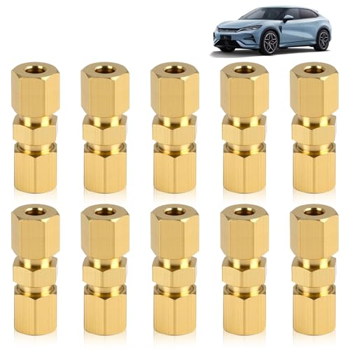 10 Stück Bremsleitungsverbinder, 4,75mm Bremsleitung Verbinder, Bremsleitungsverbinder für Bremsleitung, ohne zu bördeln Verbinder für Bremsleitungsreparaturen und upgrades 10 Stück Bremsleitungsverbinder, 4,75mm Bremsleitung Verbinder, Bremsleitungsverbinder für Bremsleitung, ohne zu bördeln Verbinder für Bremsleitungsreparaturen und upgrades von Zyluniy