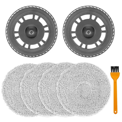 4 Stück Wischtücher mit 2 Stück Ersatzhalterung Zubehör und 1 Bürste für Dreame L10s Pro Ultra Heat, X40 Ultra, X40 Master, L40 Ultra, L20 Ultra, L20 Ultra Roboter Staubsauger Wischplatten Ersatzteile 4 Stück Wischtücher mit 2 Stück Ersatzhalterung Zubehör und 1 Bürste für Dreame L10s Pro Ultra Heat, X40 Ultra, X40 Master, L40 Ultra, L20 Ultra, L20 Ultra Roboter Staubsauger Wischplatten Ersatzteile von Zyluniy