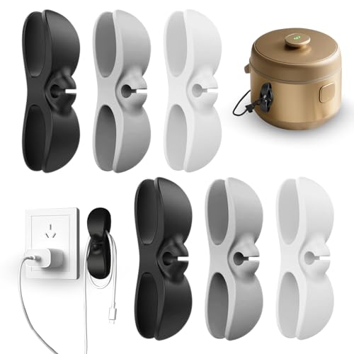 Kabel Organizer für Geräte 6 Stück Kabelaufwickler Selbstklebend Kabelclips Kabelhalter Kabelwickler Kabelführung Kabelverkürzer Kabelaufwicklung für Küchengeräte Mixer Reiskocher Air Fryer von Zyluniy