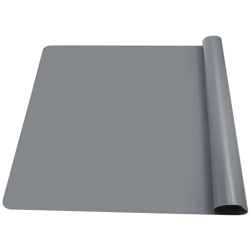 Silikonmatte 70 x 50cm, Bastelunterlage, Unterlage Bastelmatte, Antihafte Rutschfeste Tischmatte, Malunterlage für Malen, Gießharz, Epoxidharz Handwerk, DIY (Grau) von Zyluniy