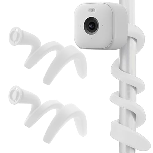 Zyluniy 2Pcs Flexibler Twist Mount, Keine Bohrungen Flexible Twist Halterung, Kamera Halterung Kompatibel mit Blink Mini/Mini 2, Blink Outdoor 4 (4th Gen), Blink XT/XT2, Blink Indoor Kamera (Weiß) von Zyluniy