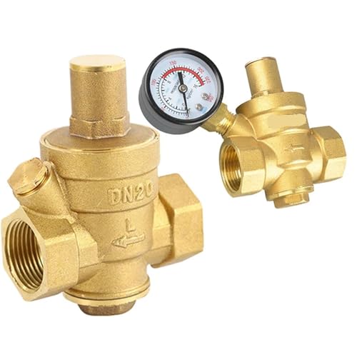 1/2 "3/4" 1 "2" messing Wasser Druck Reduzierung Aufrechterhaltung Ventil DN15/DN20/DN25/DN32 regler Einstellbare Relief Ventil Gauge für Kompressoren und Druckluftwerkzeuge(DN50,Without Gauge) von Zymjzbetic