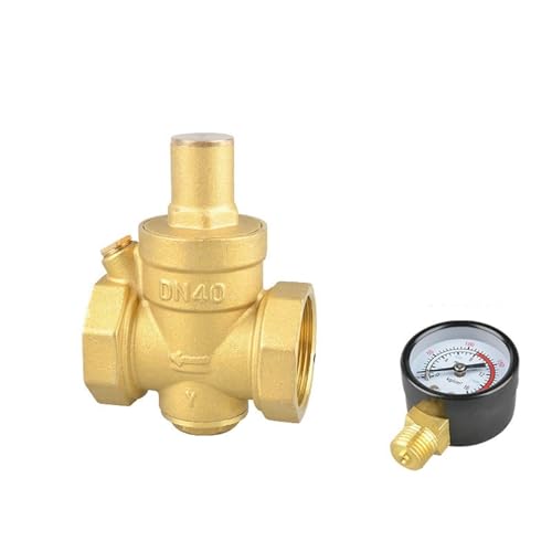 1-1/2 "messing Wasser Druck Reduzierung Aufrechterhaltung Ventil Regler Einstellbare Relief Ventil Gauge für Kompressoren und Druckluftwerkzeuge(Valve without Gauge) von Zymjzbetic