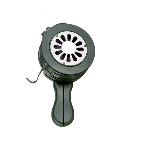 110 dB Manueller Metallalarm Handkurbelsirene Horn Luftangriff Notfallsicherheitswarnsirene for Brandschutzkatastrophen für Notfälle, Sportereignisse(Green-11.5x23cm) von Zymjzbetic