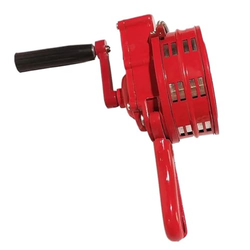 1pc Aluminium Handkurbel Betrieben Notfall Alarm Sirene Manuelle Outdoor Laut 110db für Notfälle, Sportereignisse(Red) von Zymjzbetic