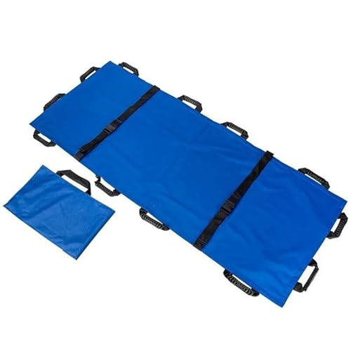 1pc Folding Soft Bahre Faltbare Notfall Rettungs Bahre mit Tragetasche für Krankenhäuser, Sportstätten, Krankenwagen(Blue) von Zymjzbetic