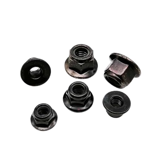 2/5/10 Stück M3 M4 M5 M6 M8 M10 M12 Black Carbon 304 A2 Edelstahl Sechskantflansch Nyloneinsatz Sicherungsmutter Selbstsichernde Nylock-Sicherungsmutter für Vorder- und Hinterrad(Black carbon steel,M5 2/5/10 Stück M3 M4 M5 M6 M8 M10 M12 Black Carbon 304 A2 Edelstahl Sechskantflansch Nyloneinsatz Sicherungsmutter Selbstsichernde Nylock-Sicherungsmutter für Vorder- und Hinterrad(Black carbon steel,M5 von Zymjzbetic