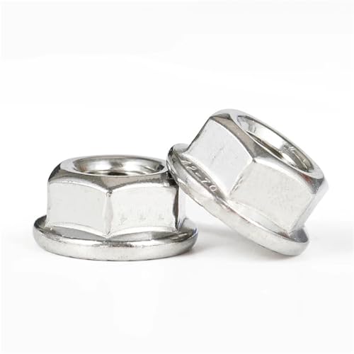 3–10 Stück M8 M10 M12 Sechskant-Flanschmuttern mit Feingewinde, 304 Edelstahl, gezahnte Spinlock-Sicherungsmutter für Vorder- und Hinterrad(M12x1.25-3pcs) von Zymjzbetic