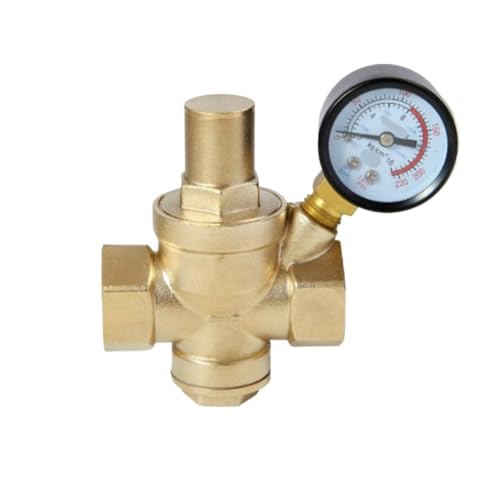 DN15 DN20 DN25 DN32 Messing-Wasserdruckregler mit Manometer-Druckhalteventil Leitungswasser-Druckminderventil für Kompressoren und Druckluftwerkzeuge(DN32) von Zymjzbetic