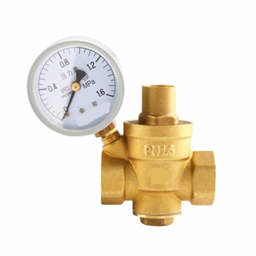 DN15 DN25 1/2 "3/4" Messing Wasser Druck Reduzierung Aufrechterhaltung Ventile Regler Einstellbare Relief Ventile Mit Manometer für Kompressoren und Druckluftwerkzeuge(DN25,With pressure gauge) von Zymjzbetic