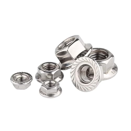 Feingewinde-Sechskant-Sechskantkopf, gezahnte Spinlock-Flanschmuttern, Sicherungsmutter für Vorder- und Hinterrad(M16x1.5 (2pcs)) von Zymjzbetic