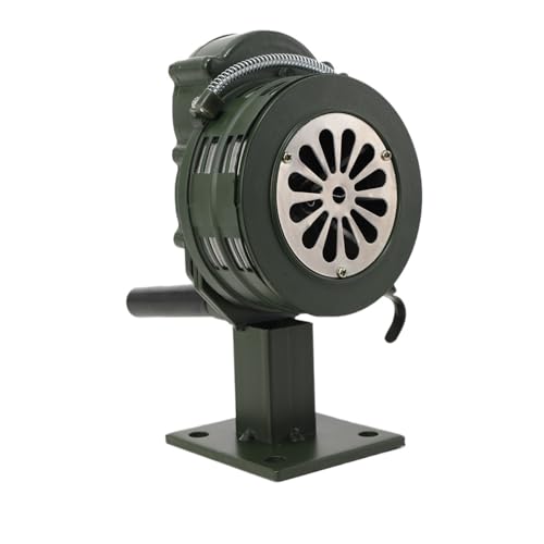 Handkurbel Sirene Horn 110dB Handheld Manuell Betrieben Sicherheit Alarm Air Raid Tragbare für Notfälle, Sportereignisse(LK-100A Green) von Zymjzbetic