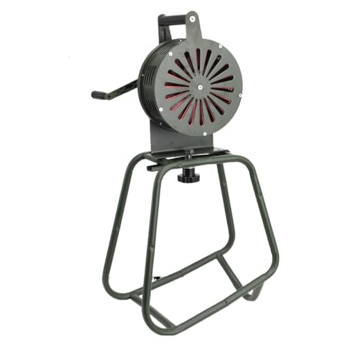 Handkurbel Sirene Horn 110dB Handheld Manuell Betrieben Sicherheit Alarm Air Raid Tragbare für Notfälle, Sportereignisse(LK-120 Green) von Zymjzbetic