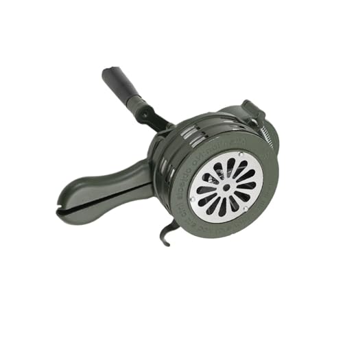 Handkurbel Sirene Horn 110dB Handheld Manuell Betrieben Sicherheit Alarm Air Raid Tragbare für Notfälle, Sportereignisse(SY-100 Green) von Zymjzbetic