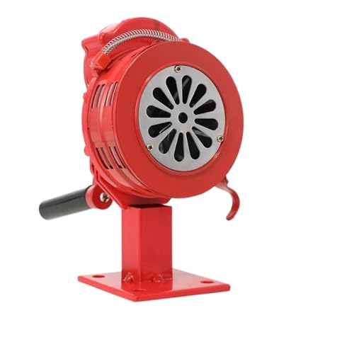 Handkurbel-Sirenenhupe, 110 dB laut, einstellbare Lautstärke, manuelle Notfall-Sicherheitssirene for Fabrik, Zuhause, Schule, Überleben im Freien für Notfälle, Sportereignisse(Red) von Zymjzbetic