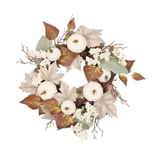 Herbstkranz for die Haustür, künstlicher mit Kürbis-Beerenblättern for Tischdekoration, Thanksgiving, Halloween-Dekoration für die Haustür Herbstkranz for die Haustür, künstlicher mit Kürbis-Beerenblättern for Tischdekoration, Thanksgiving, Halloween-Dekoration für die Haustür von Zymjzbetic