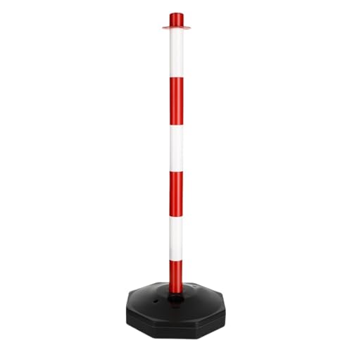 Isolationspoller Straßenbarriere Kunststoff-Übergangsschild Feste Säule Verkehrspoller Elastischer Sicherheitskegel Mit Wasser befüllbarer Warnpfahl für verkehrsempfindliche Bereiche(Red) von Zymjzbetic