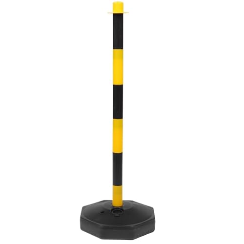 Isolationspoller Straßenbarriere Kunststoff-Übergangsschild Feste Säule Verkehrspoller Elastischer Sicherheitskegel Mit Wasser befüllbarer Warnpfahl für verkehrsempfindliche Bereiche(Yellow) von Zymjzbetic
