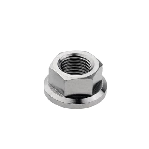 M5 M6 M8 M10 M12 M14 M16 Flanschmutter Schraubenbolzen for Motorrad für Vorder- und Hinterrad(Silver 5pcs,M14p1.5) von Zymjzbetic