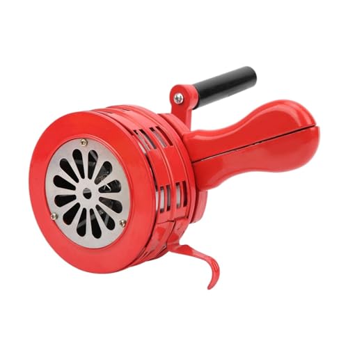 Tragbare Handkurbelsirene, 120 dB Alarm, Metallgehäuse, rot, manuell betriebener for Schulen, Fabriken für Notfälle, Sportereignisse von Zymjzbetic