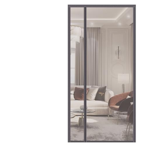 Zymjzbetic Bildschirm Tür Sommer Magnetische Tür Vorhang Net Selbst-Adhesive Atmungsaktive Mesh Schlafzimmer Schutz Mesh für Terrassentüren Balkon Schlafzimmer(Gray,90x210cm) von Zymjzbetic
