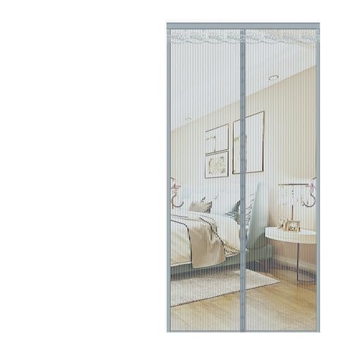 Zymjzbetic Bildschirm Tür Sommer Magnetische Tür Vorhang Net Selbst-Adhesive Atmungsaktive Mesh Schlafzimmer Schutz Mesh für Terrassentüren Balkon Schlafzimmer(Gray-1,80x210cm) von Zymjzbetic