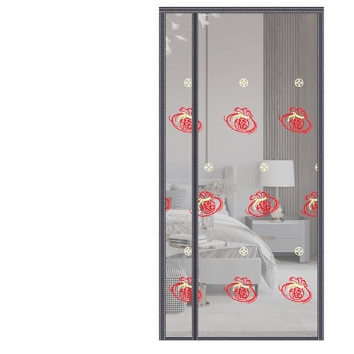 Zymjzbetic Bildschirm Tür Sommer Magnetische Tür Vorhang Net Selbst-Adhesive Atmungsaktive Mesh Schlafzimmer Schutz Mesh für Terrassentüren Balkon Schlafzimmer(Gray-2,120x220cm) von Zymjzbetic