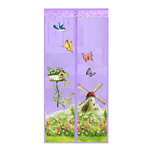 Zymjzbetic Fliegengitter Tür Magnet Netz Vorhänge Tüll Tür Fliegengitter Magnet für Terrassentüren Balkon Schlafzimmer(Color 2,100x210CM) von Zymjzbetic