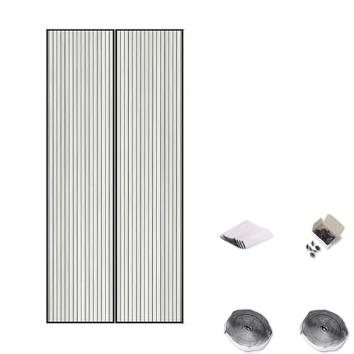 Zymjzbetic Fliegengitter Türnetze Vorhänge for Türen Sommer Magnetischer Automatischer Schließbildschirm Küchengittervorhang für Terrassentüren Balkon Schlafzimmer(Black Type 2) von Zymjzbetic