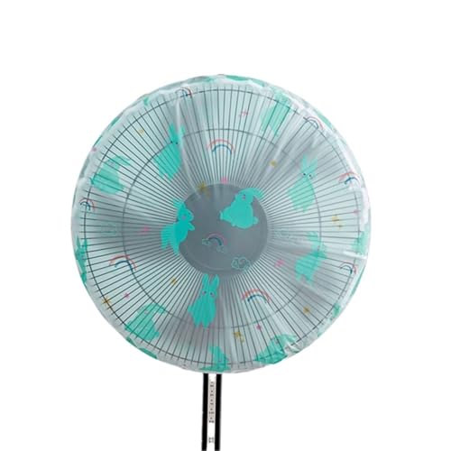 Zymjzbetic PEVA Elektrische Ventilator Staubdichte Schutzhülle Haushalt Boden Schutz Tasche Cartoon Druck Fan Abdeckung Runde für Standventilatoren und Tischventilatoren(Type 3,S-about 45x23cm) von Zymjzbetic