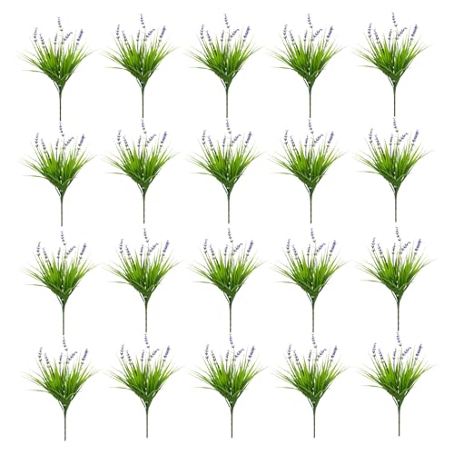 Zymoplas 12 Stück langlebige, langlebige Kunstrasen mit Blumen – elegante, pflegeleichte künstliche Affengräser für den Außenbereich, 24 Filialen Zymoplas 12 Stück langlebige, langlebige Kunstrasen mit Blumen – elegante, pflegeleichte künstliche Affengräser für den Außenbereich, 24 Filialen von Zymoplas