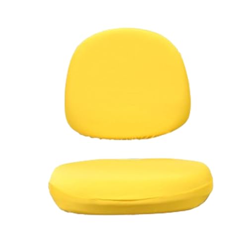Zymoplas 2 Stück/Lot Stuhlbezug, universell, leicht zu reinigen, exquisites Handwerk, keine Verschiebung, Polyester, Büro und Computerstuhlbezug, Gold gelb von Zymoplas