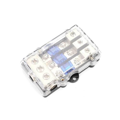 Zymoplas Auto Boot 3 Wege 24V 60A Sicherungsblock Lautsprecher Audio System Panel Board Sicherungen Halter Box mit Deckel Kfz Ersatzteile von Zymoplas