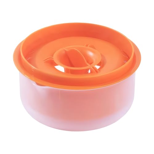 Zymoplas Eigelb Trenner mit Auffangbasis, einfache schnelle Eigelb Trennung, ABS Küche, Backen, Ei Trennung, Trichter, Löffel, orange von Zymoplas