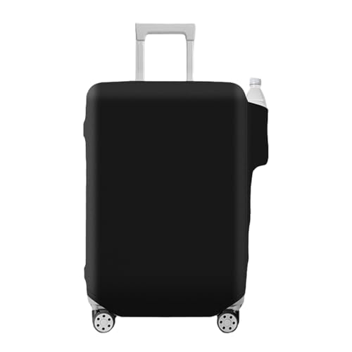 Zymoplas Elastische Kofferabdeckung mit Tasche, schützende Gepäckstange, Staubschutzhülle, Polyester, Reise Stretch Gepäck, Schwarz, M 24 25 Zoll von Zymoplas