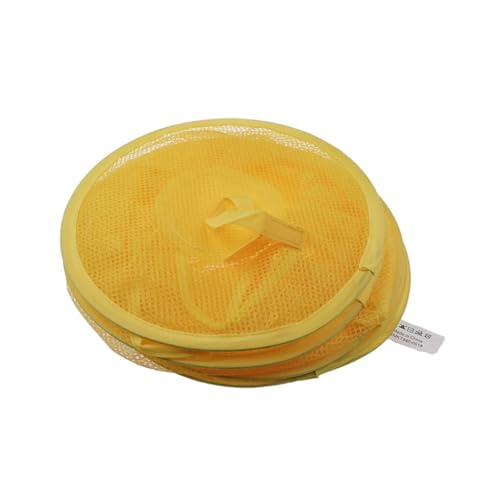 Zymoplas Hängende Spielzeugaufbewahrung, Exquisite Verarbeitung, einfach zu kombinieren, Faltbarer, platzsparender Organizer für Kleinigkeiten, hängendes Aufbewahrungsnetz, Vierschichtiges Gelb von Zymoplas