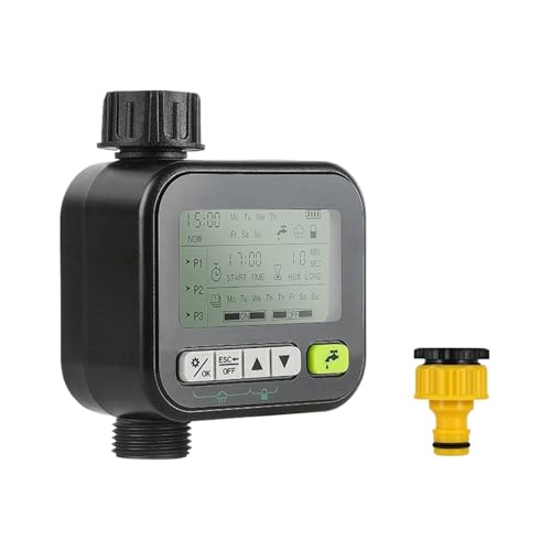 Zymoplas Intelligentes Garten Sprinklersystem mit Regensensorfunktion und Minuten und sekundengenauer automatischer Bewässerung, Schwarze europäische Zähne Zymoplas Intelligentes Garten Sprinklersystem mit Regensensorfunktion und Minuten und sekundengenauer automatischer Bewässerung, Schwarze europäische Zähne von Zymoplas