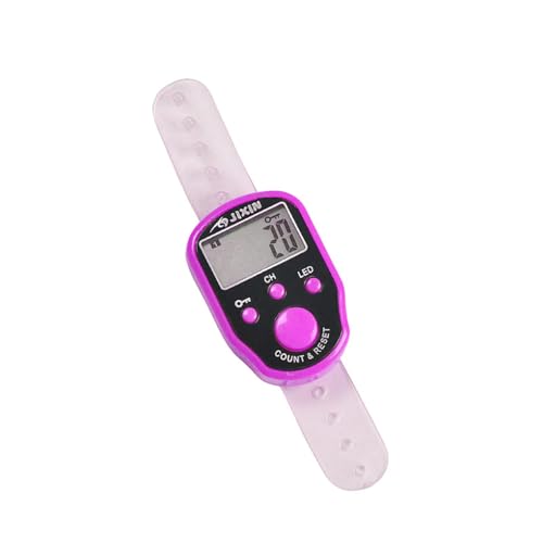 Zymoplas Mini Stichmarker Reihenzähler LCD Elektronischer Digitalbildschirm Sportartikel Zählen Runde Nähen Strickzubehör, Rosenrot, 4.5 * 3.5 * 1.2 cm von Zymoplas