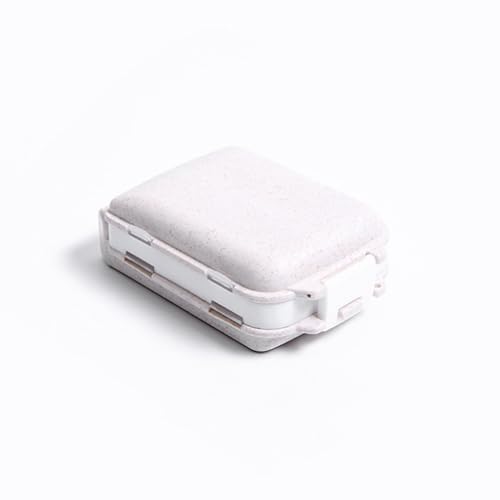 Zymoplas Pillendose Pillenbehälter Faltbarer Tablet-Organizer mit Mehreren Gittern Staubdichter Reise-Camping-Spender, Stroh von Zymoplas