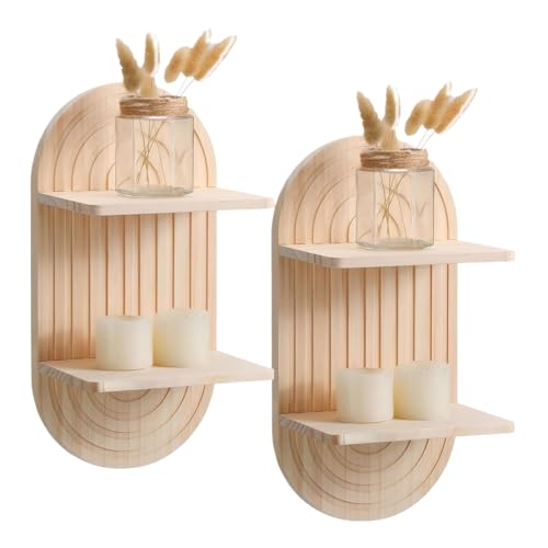 Zymoplas Praktisches Wandregal aus Holz für Badezimmer, Geschenke für Freunde und Familien, einfach zu installierende Wandregale, Regalwand, Wandhalterung, A von Zymoplas