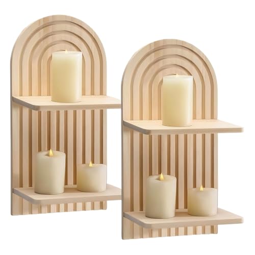 Zymoplas Praktisches Wandregal aus Holz für Badezimmer, Geschenke für Freunde und Familien, einfach zu installierende Wandregale, Regalwand, Wandhalterung, B von Zymoplas
