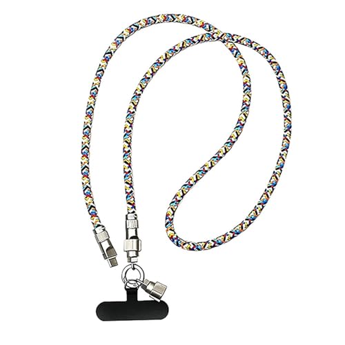 Zymoplas Universal Lanyard Geflochtene USB Keychain Strap Geräte Telefon Praktische 2 in 1 Telefon Lanyard Integrierte, C Interface Rucksack von Zymoplas